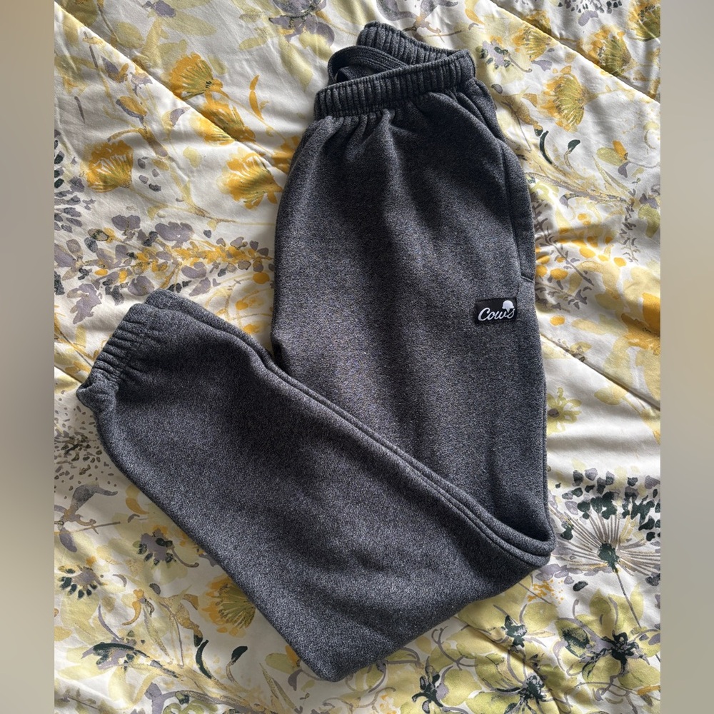 Cows Dark Gray Fleece Joggers